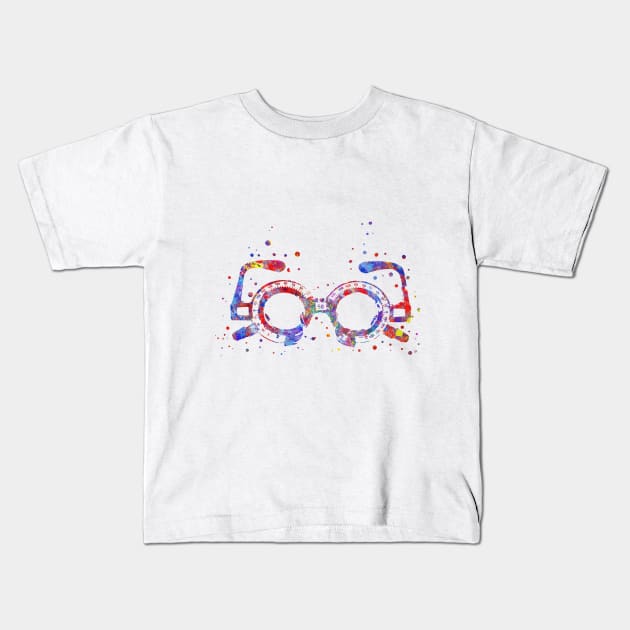 Optical Lens Trial Frame Eyeglass Optometry Kids T-Shirt by RosaliArt